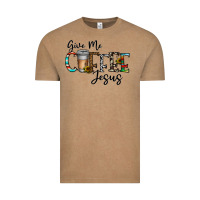 Vintage Coffee give me coffee jesus Vintage Tee - CowhideDigitalArt
