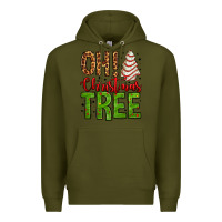 Army Green oh Christmas tree cake Premium Hoodie - Jasminsmagicworld