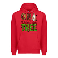 Red oh Christmas tree cake Premium Hoodie - Jasminsmagicworld