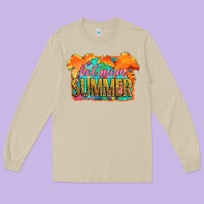 Hot Mom Summer Long Sleeve Tee Designed By Artiststas