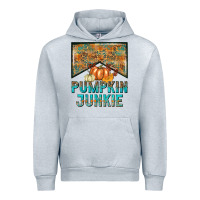 Heather Grey Pumpkin junkie Urban Hoodie - NancyCooperArtShop