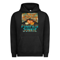 Pigment Black Pumpkin junkie Urban Hoodie - NancyCooperArtShop