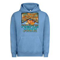 Pigment Pebble Blue Pumpkin junkie Urban Hoodie - NancyCooperArtShop