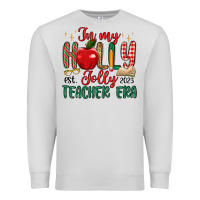 Dove Grey in my holly jolly teacher era Premium Sweatshirt - MaliasSmallBusiness