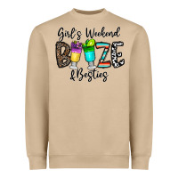 Mushroom girl's weekend booze & besties Heavyweight Sweatshirt - CowhideDigitalArt