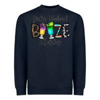 Navy girl's weekend booze & besties Heavyweight Sweatshirt - CowhideDigitalArt