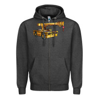 Charcoal Heather carry deck crane Zipper Hoodie - LillyAllenDesigns