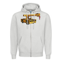 Dove Grey carry deck crane Zipper Hoodie - LillyAllenDesigns