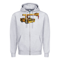 Heather Grey carry deck crane Zipper Hoodie - LillyAllenDesigns