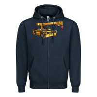 Navy carry deck crane Zipper Hoodie - LillyAllenDesigns