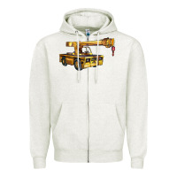 Oatmeal Heather carry deck crane Zipper Hoodie - LillyAllenDesigns