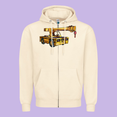 Carry Deck Crane Zipper Hoodie Designed By Lillyallendesigns
