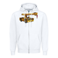 White carry deck crane Zipper Hoodie - LillyAllenDesigns