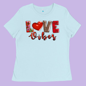 Love Vibes Ladies Tee Designed By Adodesignshop