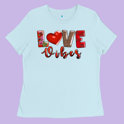 Love Vibes Ladies Tee Designed By Adodesignshop