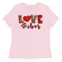 Bubblegum Pink love vibes Ladies Tee - AdoDesignShop