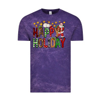Cloud Purple happy holiday christmas Vintage Tee - FaDigitalArtStudio
