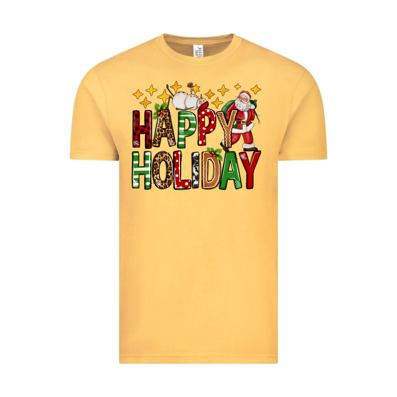 Happy Holiday Christmas Vintage Tee by FaDigitalArtStudio | Teevron
