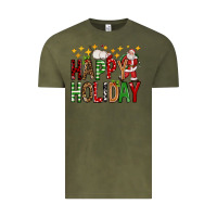 Vintage Olive happy holiday christmas Vintage Tee - FaDigitalArtStudio