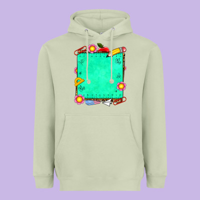 School Add Your Own Text Heavyweight Hoodie Designed By Nancycooperartshop