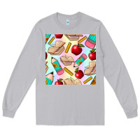 Moon Dust school seamless pattern Long Sleeve Tee - BundleAndBundleShop