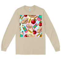 Mushroom school seamless pattern Long Sleeve Tee - BundleAndBundleShop