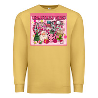 Antique Gold 3d retro pink christmas vibes Premium Sweatshirt - MaliasSmallBusiness