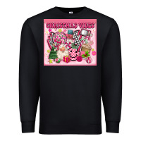 Black 3d retro pink christmas vibes Premium Sweatshirt - MaliasSmallBusiness