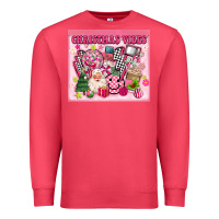 Cardinal 3d retro pink christmas vibes Premium Sweatshirt - MaliasSmallBusiness