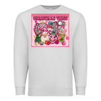 Dove Grey 3d retro pink christmas vibes Premium Sweatshirt - MaliasSmallBusiness
