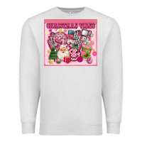 Oatmeal Heather 3d retro pink christmas vibes Premium Sweatshirt - MaliasSmallBusiness