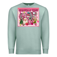 Seafoam 3d retro pink christmas vibes Premium Sweatshirt - MaliasSmallBusiness