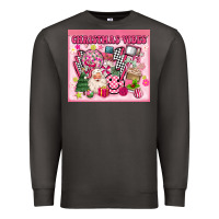 Smoke 3d retro pink christmas vibes Premium Sweatshirt - MaliasSmallBusiness