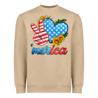 Mushroom america with heart Heavyweight Sweatshirt - HRA Design Shop