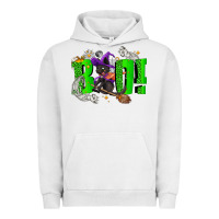 Pigment Lunar Rock Boo! with black cat Halloween Urban Hoodie - NancyCooperArtShop