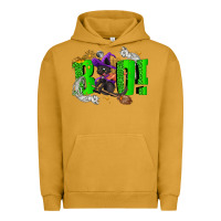 Pigment Peanut Butter Boo! with black cat Halloween Urban Hoodie - NancyCooperArtShop