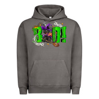 Pigment Tornado Boo! with black cat Halloween Urban Hoodie - NancyCooperArtShop