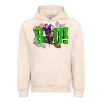 Sandshell Boo! with black cat Halloween Urban Hoodie - NancyCooperArtShop