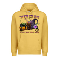 Antique Gold this witch needs coffee before any hocus pocus Premium Hoodie - BarkalooDesign