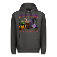 Charcoal Heather this witch needs coffee before any hocus pocus Premium Hoodie - BarkalooDesign