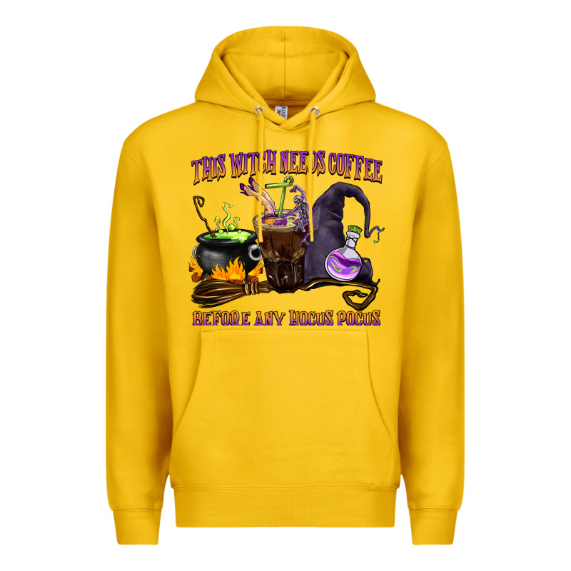 This Witch Needs Coffee Before Any Hocus Pocus Premium Hoodie by BarkalooDesign | Teevron