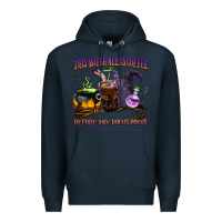 Navy this witch needs coffee before any hocus pocus Premium Hoodie - BarkalooDesign