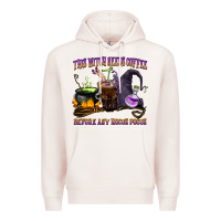 Pale Pink this witch needs coffee before any hocus pocus Premium Hoodie - BarkalooDesign