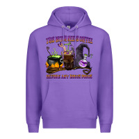 Purple this witch needs coffee before any hocus pocus Premium Hoodie - BarkalooDesign
