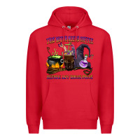 Red this witch needs coffee before any hocus pocus Premium Hoodie - BarkalooDesign