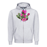 Heather Grey strawberry hedgehog cactus Zipper Hoodie - LillyAllenDesigns