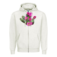 Oatmeal Heather strawberry hedgehog cactus Zipper Hoodie - LillyAllenDesigns