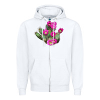White strawberry hedgehog cactus Zipper Hoodie - LillyAllenDesigns