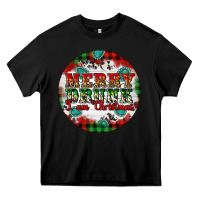 Black Merry Drunk I'am Christmas Heavy Core Tee - Artiststas