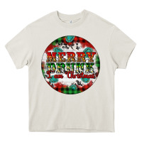 Cream Merry Drunk I'am Christmas Heavy Core Tee - Artiststas